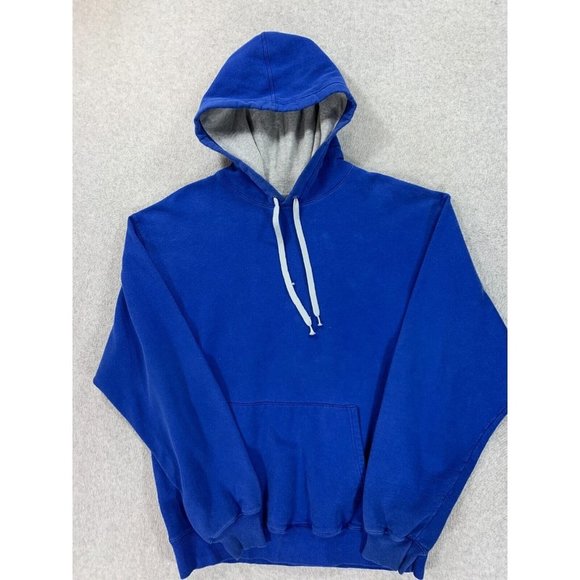 Champion ECO Authentic Cotton Blend Hoodie‎ Sweatshirt (Men's Large) Blue - Picture 1 of 12